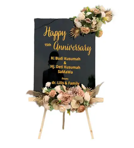 Papan Bunga Akrilik Gedung Wedding Tangerang